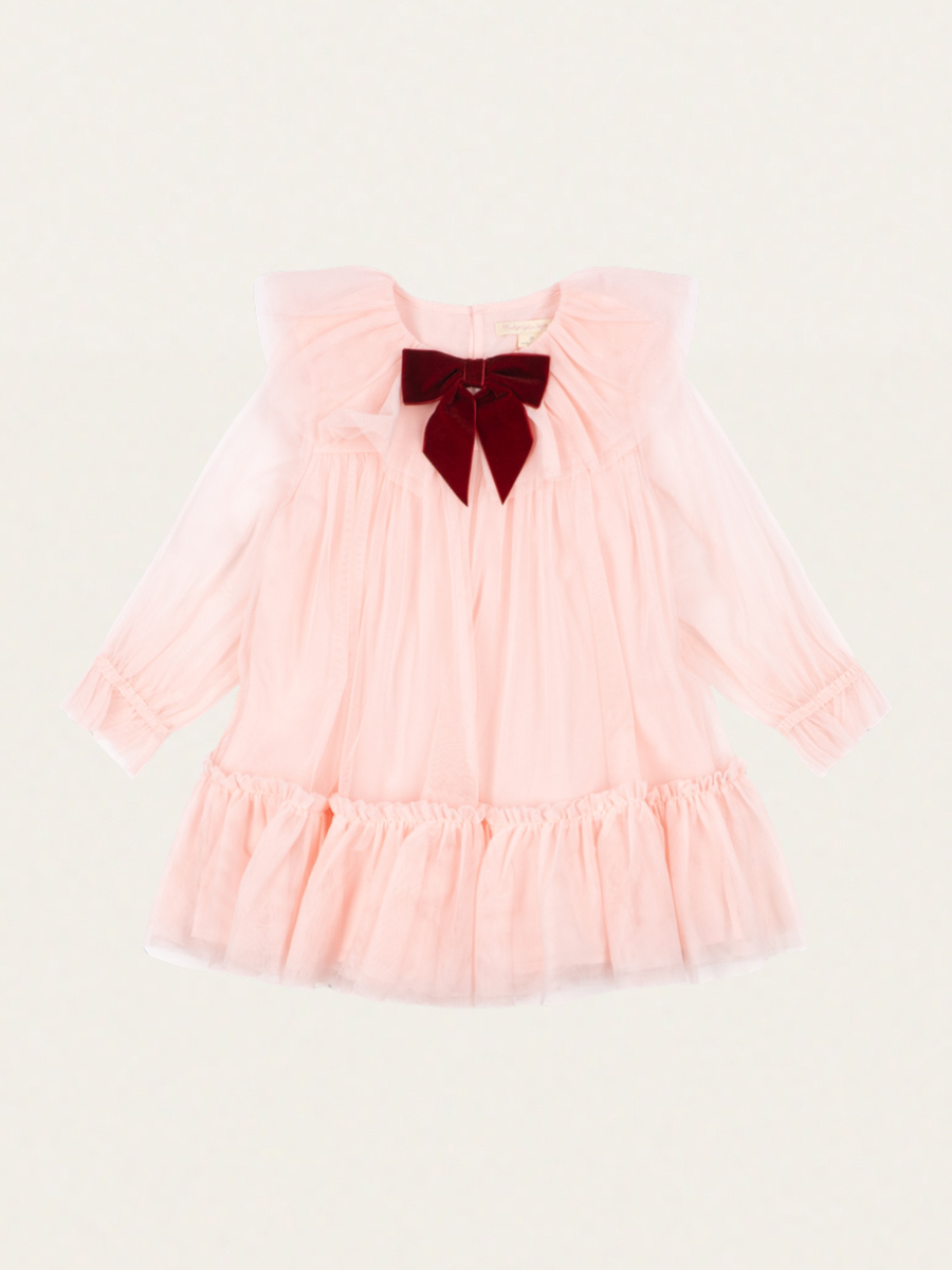Tiulowa sukienka z kokardą Bow Dress Creole Pink
