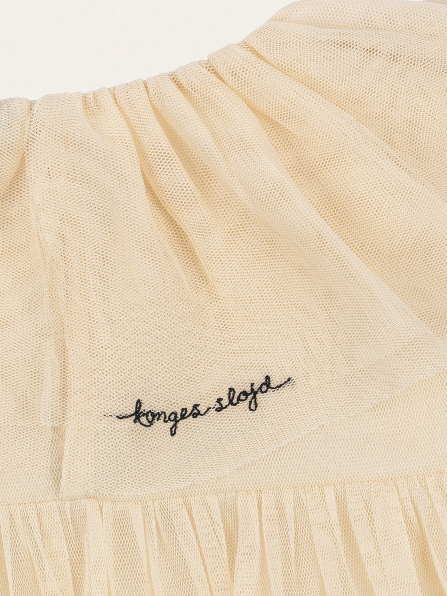 Tiulowa sukienka z kokardą Bow Dress Parchment