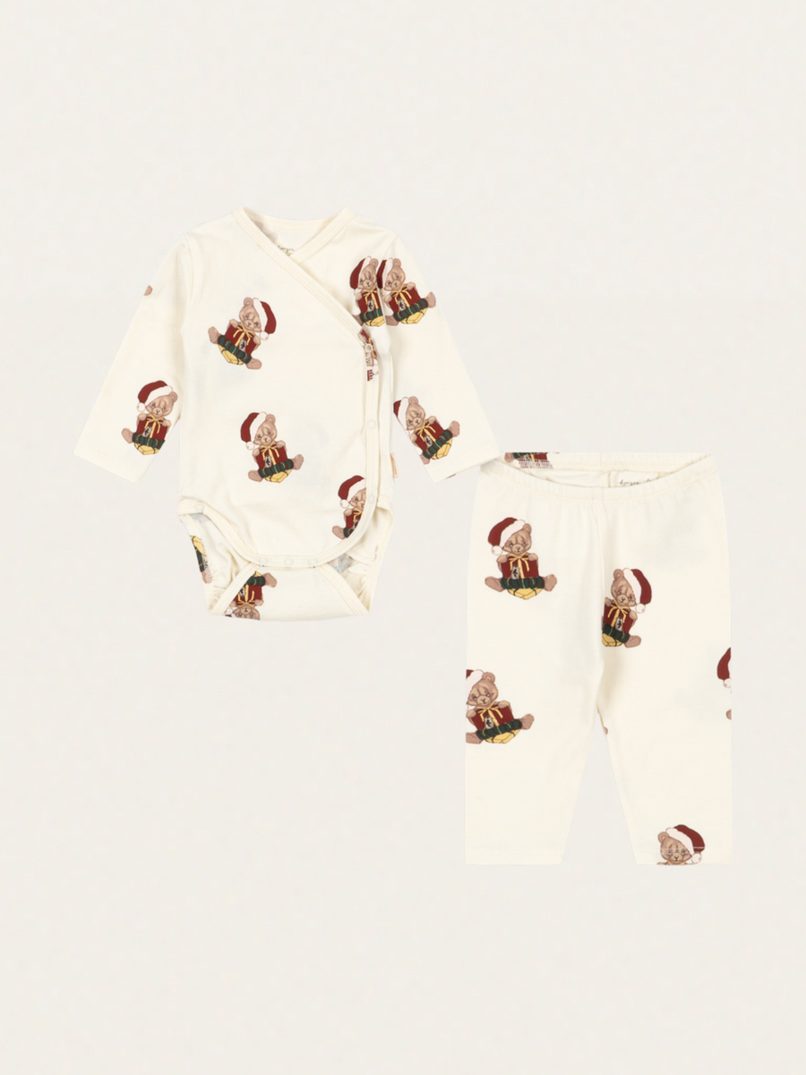 Bawełniany zestaw Newborn Basic - Body i spodenki Teddy Bear