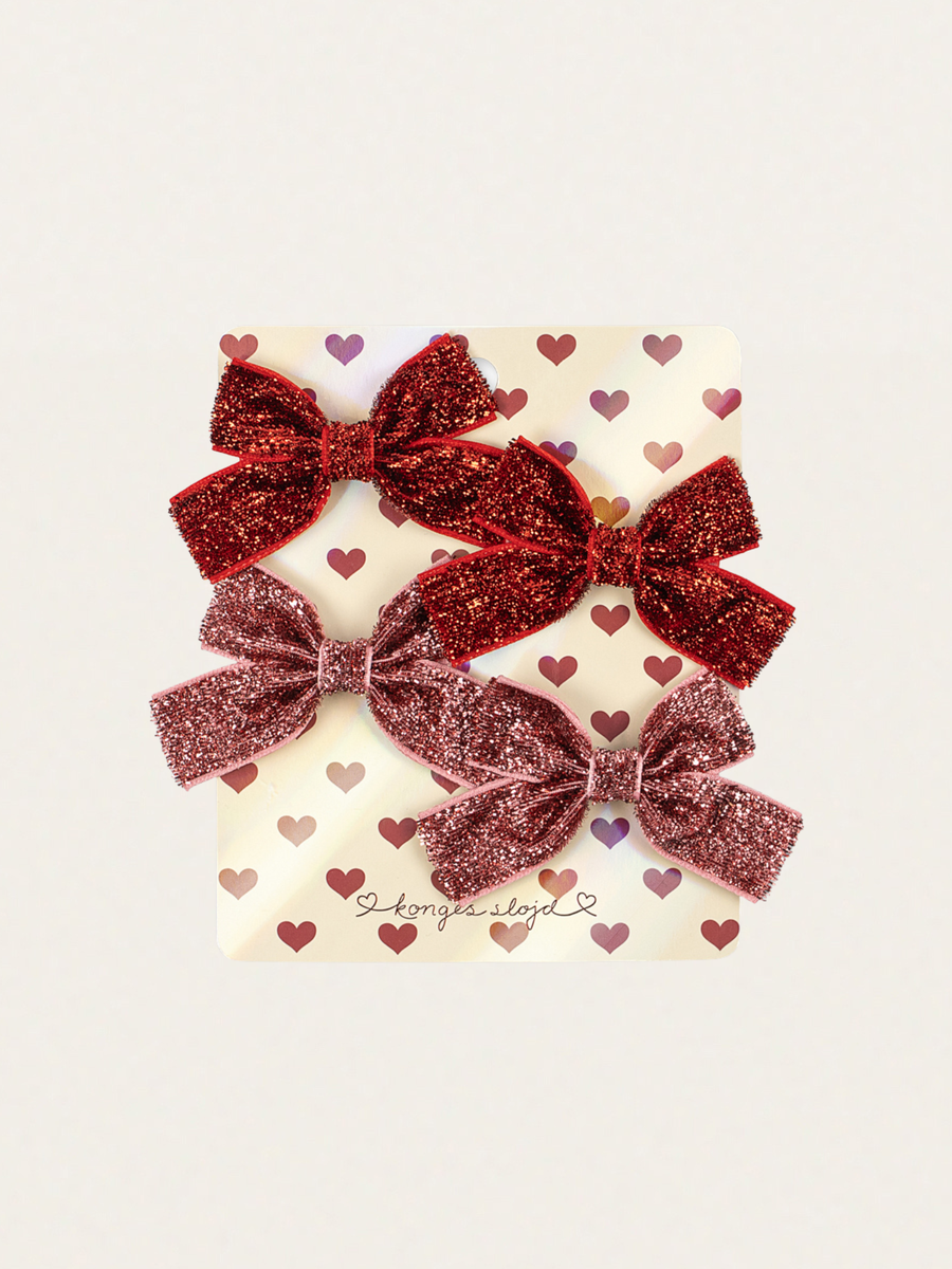 Spinki do włosów - błyszczące kokardki Micki 4 szt.