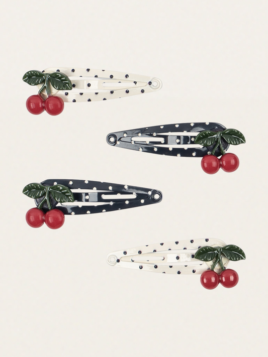 Spinki do włosów Cherry Dot 4 szt.