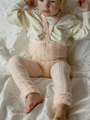 Prążkowane legginsy z bawełną na szelkach Granny