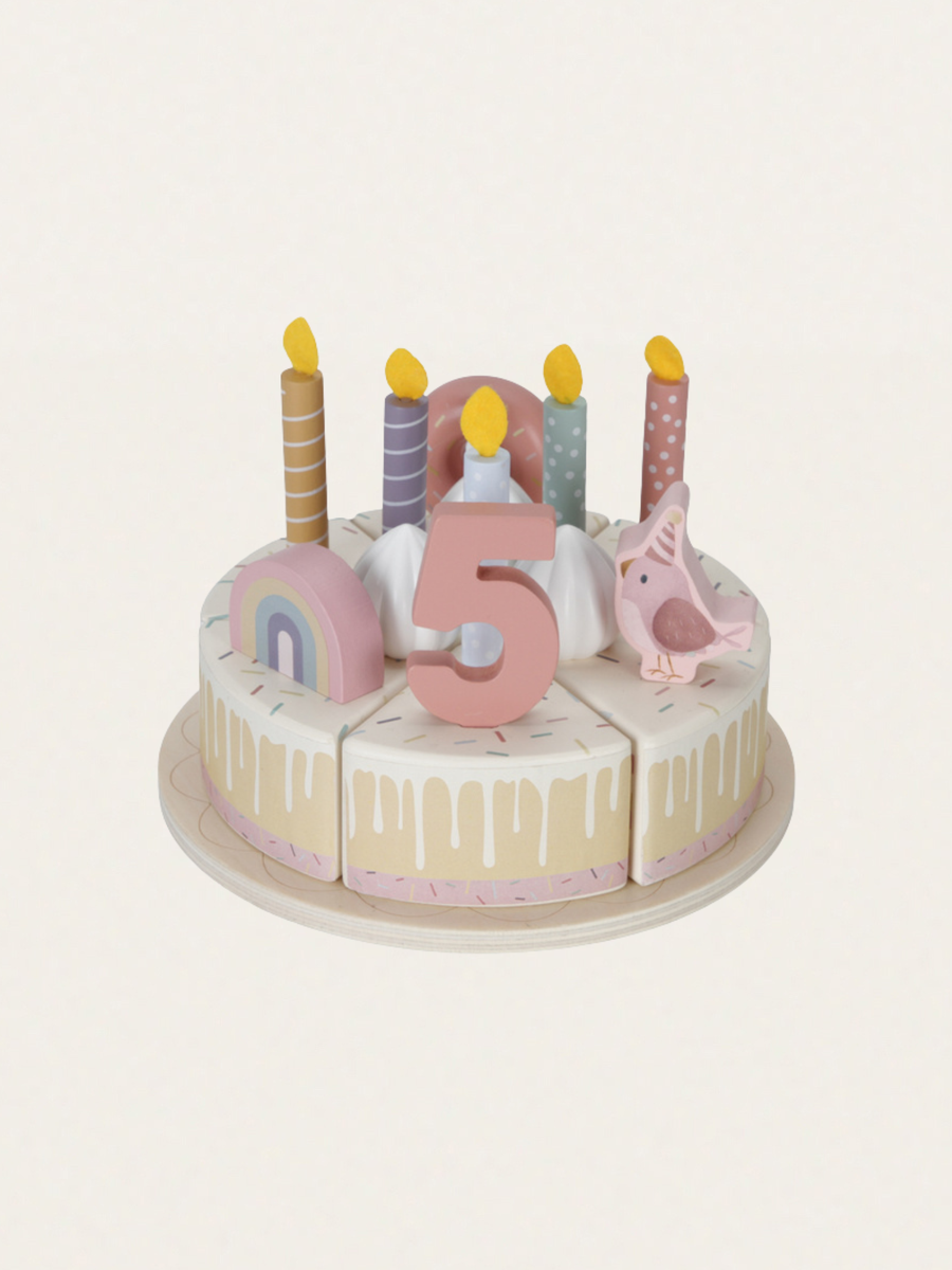 Drewniany tort urodzinowy Pink