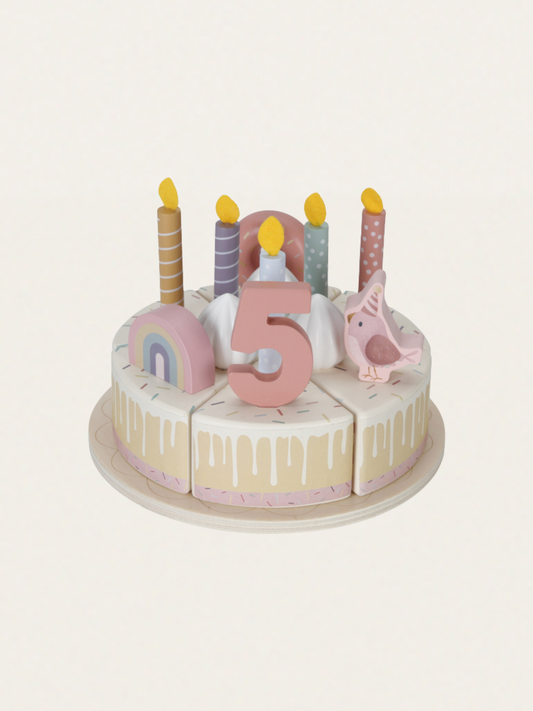Drewniany tort urodzinowy Pink