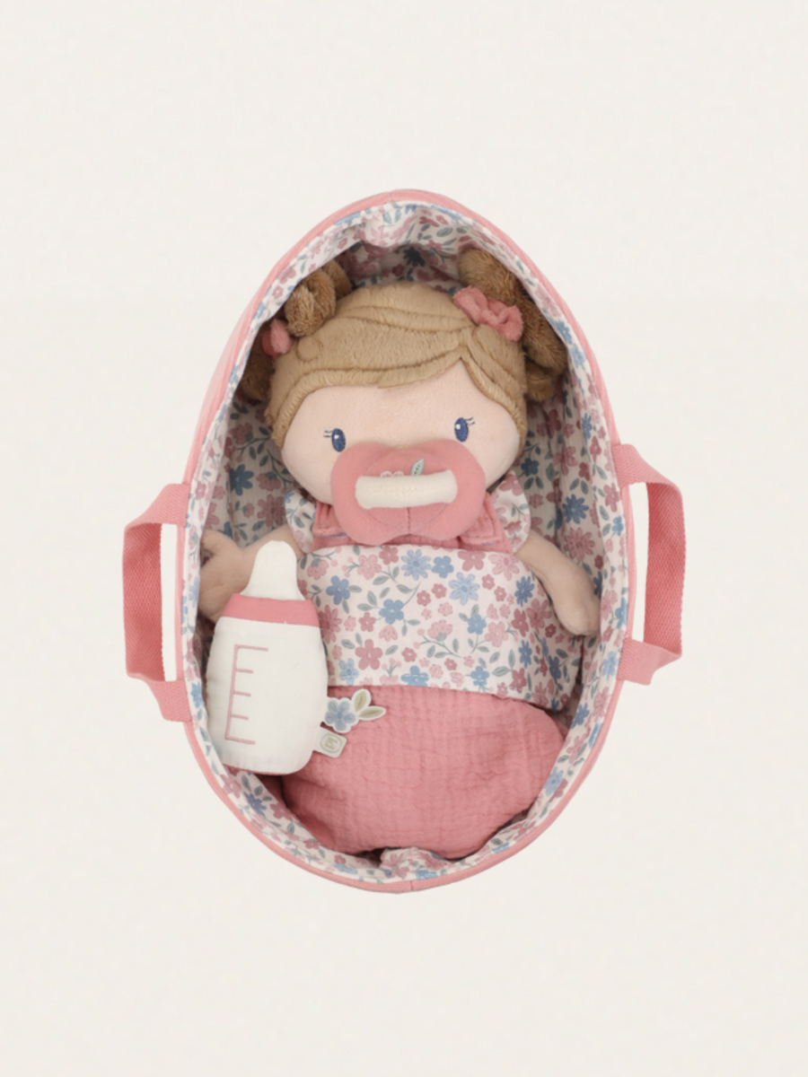 Miękka lalka Baby Rosa w nosidełku z akcesoriami