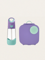 Zestaw mini lunchbox + butelka tritanowa ze słomką 450 ml