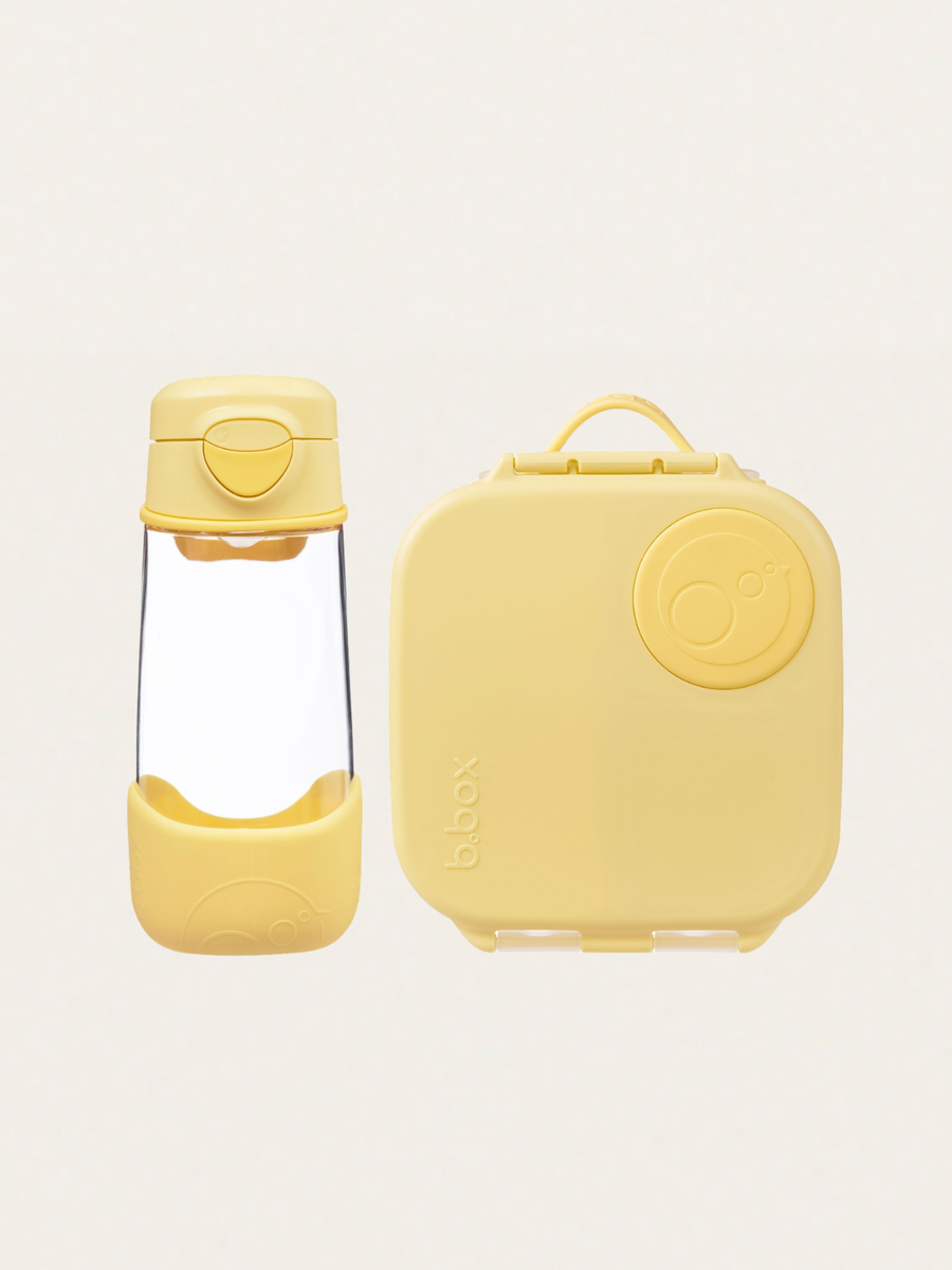 Zestaw - butelka tritanowa + mini lunchbox Lemon Twist