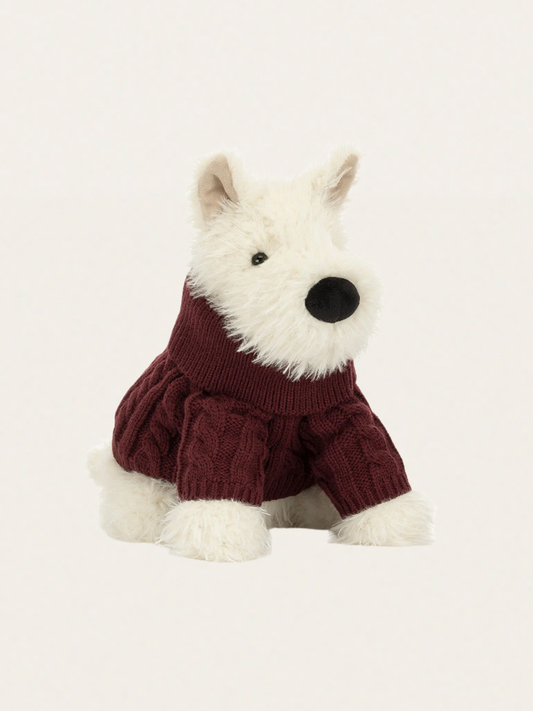 Piesek terrier w swetrze 25 cm