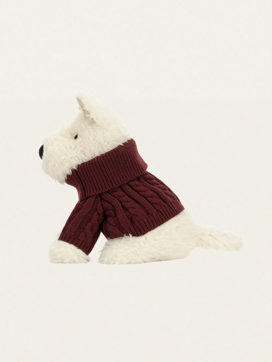 Piesek terrier w swetrze 25 cm
