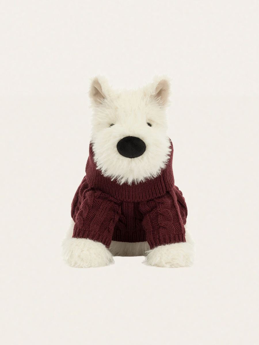 Piesek terrier w swetrze 25 cm