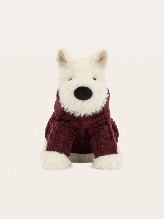 Piesek terrier w swetrze 25 cm