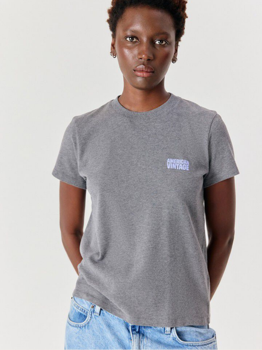 Damski t-shirt bawełniany Ykobow Heather Granite