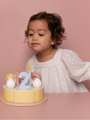 Drewniany tort urodzinowy Pink