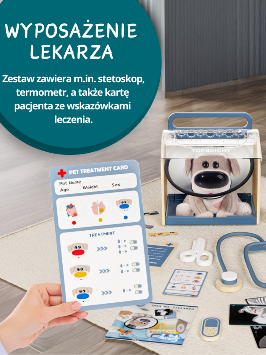 Zabawka interaktywna zestaw lekarza dla dziecka Dr. Dog