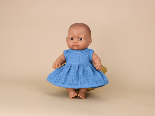 Sukienka muślinowa dla lalki Miniland 21 cm