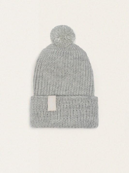 Mięsista czapka z pomponem 'Cosy Merino'