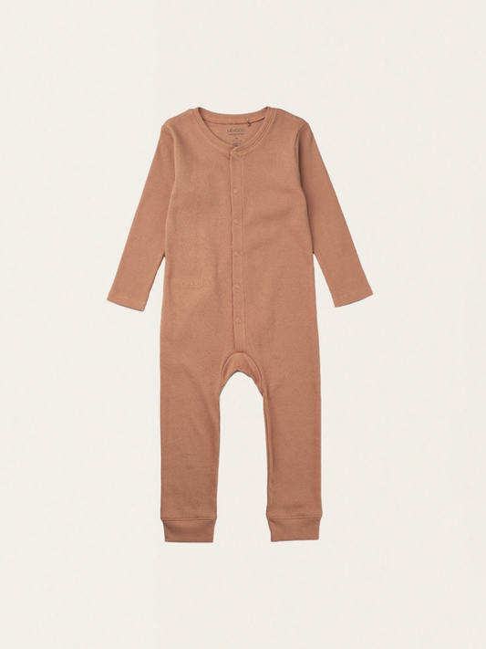 Miękka piżamka z prążkowanej bawełny