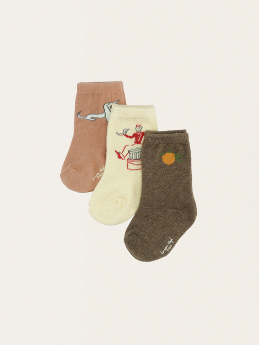 Zestaw bawełnianych skarpetek Jacquard Socks - 3 szt.