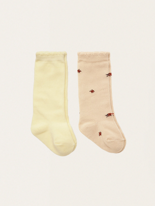 Zestaw dwóch par skarpetek Jacquard Knee Socks