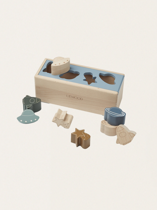 Drewniany sorter Space blue fog multi mix