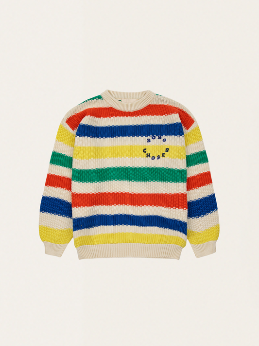 Bawełniany sweter Kids Multicolor Stripes