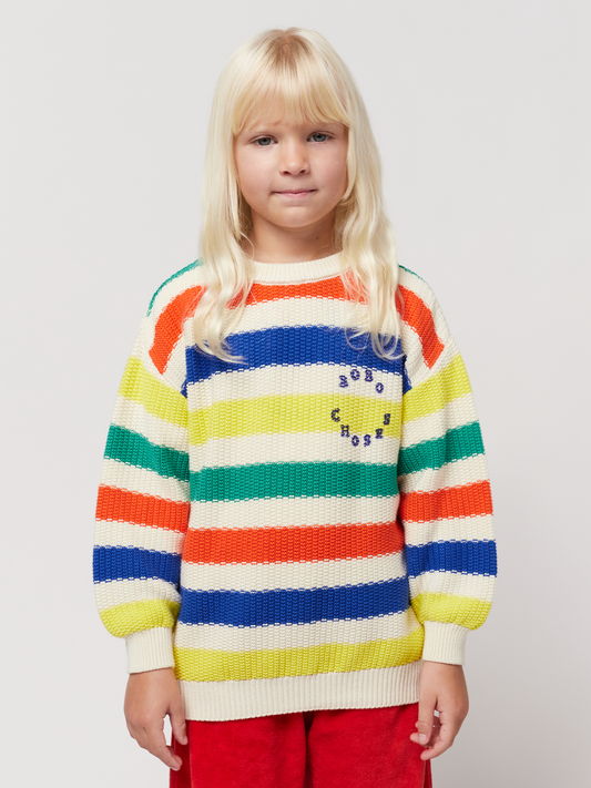 Bawełniany sweter Kids Multicolor Stripes