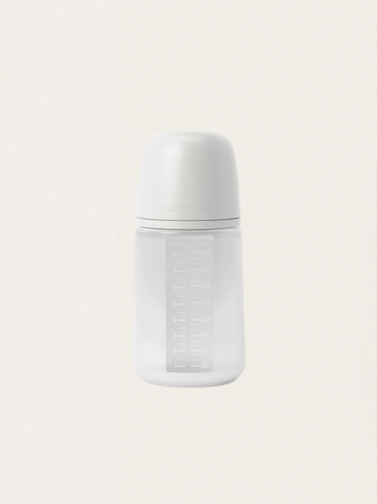 Butelka silikonowa SX PRO średni przepływ 240 ml Transparent