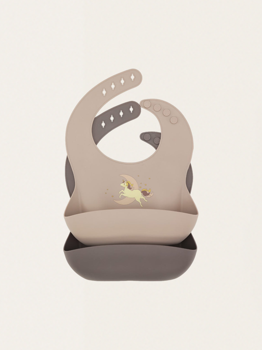 Zestaw dwóch silikonowych śliniaków