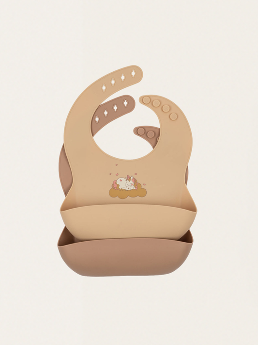 Zestaw dwóch silikonowych śliniaków